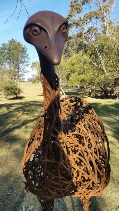 The sculpture of a life sized emu, titled 'Advanced' took months to create. 