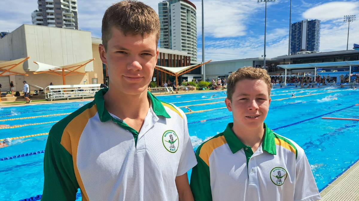 Alex Evans and Jacob Wilson are representing the region on the Gold Coast. Picture by Peter Evans. 