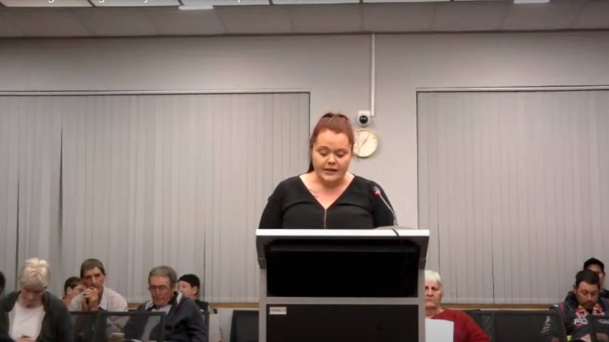 Treasurer of the Vale Ladies, Danielle Tilley announced the Vale ladies will be retiring and vacating the hall. Picture from Lithgow City Council Youtube. 