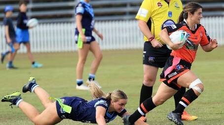 Kirsty Rhodes scored three tries and three goals. Picture by Eric Mahony. 