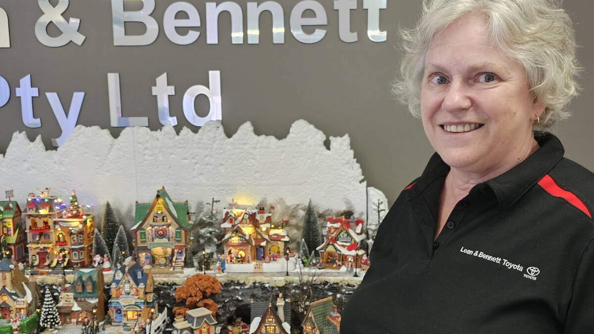 Sue Campbell with her Christmas village. Picture by Reidun Berntsen. 