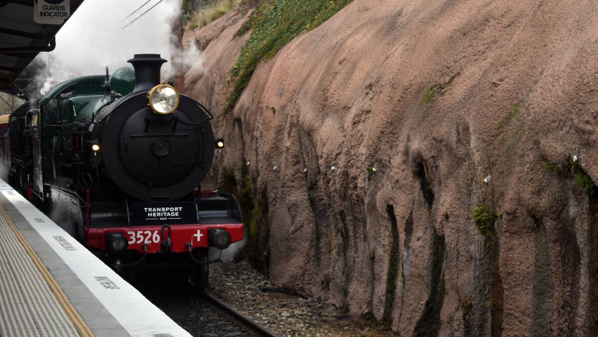 3526 leads the train into Lithgow station. Photo Peter Bowditch