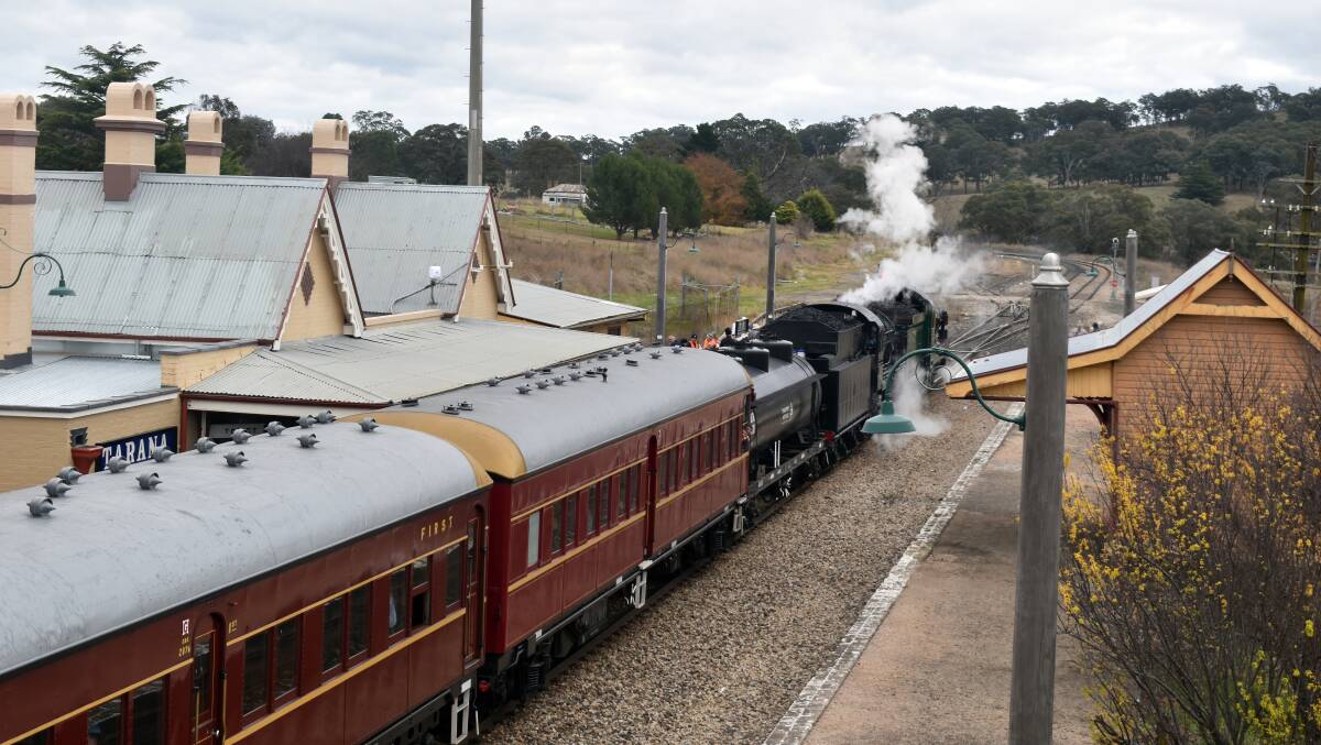 The train patiently waiting at the station. Photo Peter Bowditch