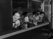 A group of children enjoying a ride on the steam engine. Picture by James Arrow