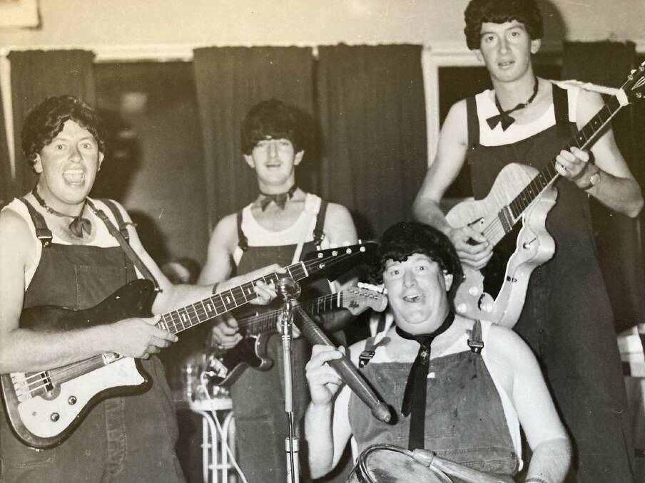 FLASHBACK: The rock gods of the era had serious competition when Jim Riley, Warren Logue ,Graham McKinney and Reg Cobber Cowden (all sadly deceased) entertained at a basketball function in the 1960s.