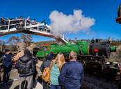 Onlookers marvelled at the wonder of the steam engine. Picture by Salty Dingo